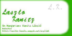 laszlo kanitz business card